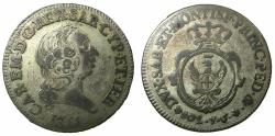 World Coins - ITALY.SARDINIA.Carlo Emanuele III 1730-1773.Billon. 7.6.1755.Soldi.Mint of TURIN.