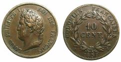 World Coins - FRANCE.Louis Philippe I 1830-1848.AE.10 Centimes des Colonies.1839A.( Paris mint )