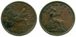 World Coins - GREECE.IONION ISLANDS, under Bristish Administration.AE.1 Lepton 1835 dot. Flan 16.4mm