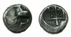 Ancient Coins - THRACE.BYZANTIUM.Circa 357-340 BC.AR.Hemidrachma, Rhodian standard.