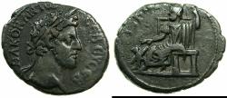 Ancient Coins - EGYPT.ALEXANDRIA.Commodus, sole reign AD 180-192.Billon Tetradrachm, stuck AD 181/82.~#~.Serapis seated left.