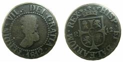 World Coins - SPAIN.Balearic Islands.Majorca.Ferdinand VII 1808-1833.AE.12 Dineros.1812.