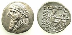 Ancient Coins - PARTHIA.Mithradates II 123-88 BC.AR.Drachma.Mint of RHAGAE.