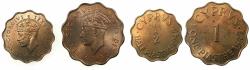 World Coins - CYPRUS.George VI 1936-1952.AE.Piastra and Half Piastre 1949. BU. *** Final denominations bearing the value Piastre ****