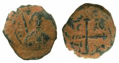 World Coins - CRUSADER STATES.Principality of Antioch.Tancred AD 1104-1112.AE.Follis.2nd type. Bust of Tancred.