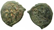 Ancient Coins - BYZANTINE EMPIRE.Heraclius AD 610-641.AE.Follis.struck AD 629/30.Mint of CONSTANTINOPLE.