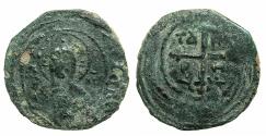 World Coins - CRUSADER STATES.Principality of ANTIOCH.Tancred AD 1104-1112.AE.Follis.4th type. Struck on a broad flan.