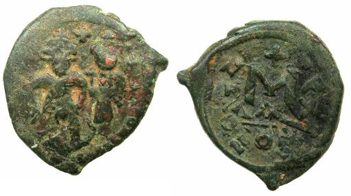 Ancient Coins - BYZANTINE EMPIRE.Heraclius AD 610-641.AE.Follis.struck AD 629/30.Mint of CONSTANTINOPLE.