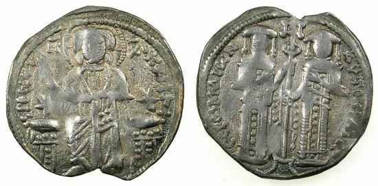 BYZANTINE EMPIRE.Andronicus II and Michael IX 1295-1320.AR.Basilikon. Mint  of Constantinople.