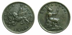 World Coins - GREECE.Ionion Islands.AE.1 Lepton 1834 dot