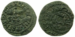 World Coins - ITALY.SICILY.William II AD 1166-1189.AE.Follaro.Mint of MESSINA