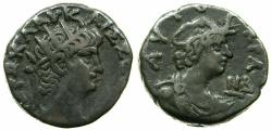 Ancient Coins - EGYPT.ALEXANDRIA.Nero AD 54-68.Billon Tetradrachm, struck AD 65/66.~#~.Bust of Alexandria.