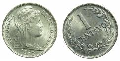 World Coins - COLOMBIA.Republic.Nickel clad steel.1 Centavos.1952B