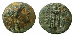 Ancient Coins - SELEUCID EMPIRE.Antiochus Hierax 241-228 BC.AE.16.5mm. Mint of SARDES. Unpublished ?