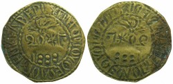 World Coins - CAPPADOCIA.KELVERI.St.Gregory Theologus church.AE.20 Para ' Bracteate' Token 1888