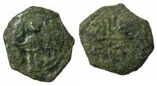World Coins - CRUSADER STATES.Principality of Antioch.Tancred AD 1104-1112.AE.Follis.3rd type. Standing figure of Saint Peter