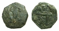 World Coins - CRUSADER STATES.Principality of Antioch.Tancred AD 1104-1112.AE.Follis.2nd type. Facing bust of Tancred.