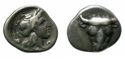 Ancient Coins - THESSALEY.PHOKIS.Federal coinage. under Phayllos stratigos circa 352-351 BC.AR.Hemidrachm. ( or Triobol ).
