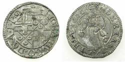 World Coins - GERMANY.TRIER.Archdiocese. Johann Hugo von Orsbeck AD 1676-1711.AR.Petermenger ( 1 Albus ) 1682.Arabic numerials.