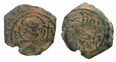 World Coins - CRUSADER.Principality of ANTIOCH.Tancred AD 1104-1112.AE.Follis. 1st Type. Facing bust of Saint Peter.