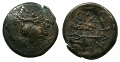 Ancient Coins - BLACK SEA.PANTIKAPAION.Circa 3rd Cent BC.AE. countermarked with a 12 rayyed star.
