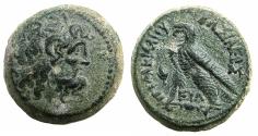 Ancient Coins - PTOLEMAIC EMPIRE.CYPRUS.Ptolemy VI 180-145 BC, 1st sole reign 180-170 BC.AE.23.1mm. Magistrate EYL
