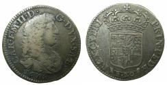 World Coins - ITALY.SAVOY.Carlo Emanuele II Duke1648-1675.AR.Lira Nuova .1675.Mint of TURIN. ***Struck last year of rule ***