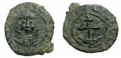 World Coins - ARMENIA.Hetoum II AD 1289-93,1295-96 and 1301-06.AE.Kardez.Mint of Sis. Facing bust.