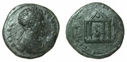 Ancient Coins - THRACE.PAUTALIA.Septimius Severus AD 193-211.AE.30mm ( Tetrassarion). Tetrastyle temple with cista and snake. 2nd known example?