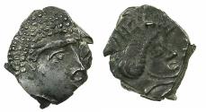 Ancient Coins - ARABIA, Southern.QATABAN ( Karababian ). end 1st cent BC to 1st cent BC.AR.Unit. ( Hemidrachm )