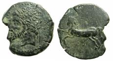 Ancient Coins - NUMIDIA.Massinissa or Micipsa circa 203-148-118 BC.AE. 28.2mm.