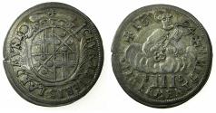 World Coins - GERMANY.TRIER.Bishop Johann Hugo von Orsbeck AD 1676-1711.AR.3 Pfenning 1694.