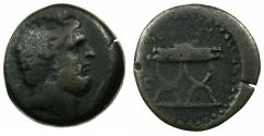 Ancient Coins - CYRENAICA.CYRENE.Cleopatra Thea or Cleopatra Selene circa 37-34BC.AE.Sestertius.issued by magistrate L.Lollius