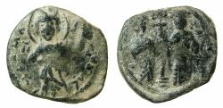 Ancient Coins - BYZANTINE EMPIRE.Constantine X and Eudocia AD 1059-1067.AE.Follis. Mint of CONSTANTINOPLE.