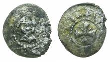 World Coins - CILICIAN ARMENIA.Levon V Lusignan AD 1374-1375.Bi.Obol. Mint of SIS. Obverse legend both sides.RARE.