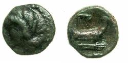 Ancient Coins - SICILY.PANORMOS.Circa 208-180 BC.AE.10.2mm.