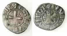 World Coins - CRUSADER STATES.Counts of TRIPOLI.Bohemond IV,V or VI C.1201-1274.Bi.Denier.Type 5