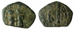 Ancient Coins - PSEUDO-BYZANTINE.AE.Follis ( Fals ).After Heraclius and family ( AD 610-641). Two standing imperial figures