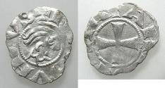 World Coins - CRUSADER STATES.Principality of ANTIOCH.Bohemond III AD 1149-1163.Billon denier."Bare head" Class C.