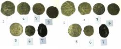 World Coins - CAPPADOCIA.KELVERI.Saint Gregory Theologus church.AE-Brass.'Bracteate' Token SET of seven.