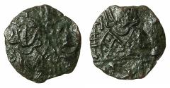 Ancient Coins - BYZANTINE EMPIRE.Constantine V AD 741-775 with associate Leo IV from AD 751.AE. 1/2 Follis.Mint of CONSTANTINOPLE.