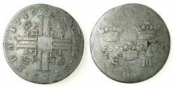 World Coins - SWEDEN.Frederik I 1720-1751.AR.5 Ore 1746.