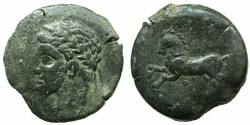 Ancient Coins - NUMIDIA.Massinissa or Micipsa circa 203-148-118 BC.AE.26.6mm.