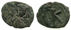 Ancient Coins - BYZANTINE EMPIRE.SICILY.Leo V The Armenian AD 813-820, with Constantine associate ruler from AD.813.AE.Follis.Mint of SYRACUSE.