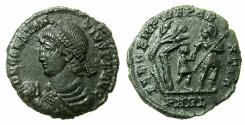 Ancient Coins - ROMAN.Contantius II AD 337-361.AE.Centinionalis.Mint of Arelate ( Arles, France ). Hut.