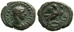 Ancient Coins - EGYPT.ALEXANDRIA.Aurelian AD 270-275.Billon Tetradrachm, struck AD 272/273.~#~.Eagle holding wreath