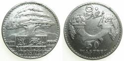 World Coins - LEBANON.French Protectorate.Silver.50 Piastres.1929.