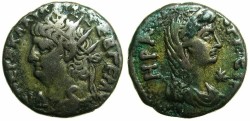 Ancient Coins - EGYPT.ALEXANDRIA.Nero AD 54-68.Billon Tetradrachm.struck AD 67/68.~#~.Hera Argeia.