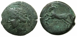 Ancient Coins - NUMIDIA.Massinissa or Micipsa circa 203-148-118 BC.AE.25.6mm.
