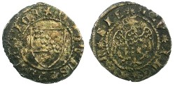 World Coins - ITALY.AQUILEIA.Antonio II Pauciera 1402-1411.AR.Denaro 